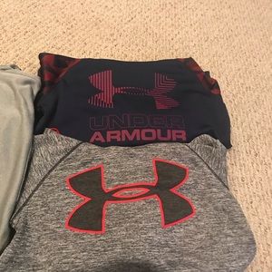 Three new sweatshirts 2 Under Armour and 1 Nike
